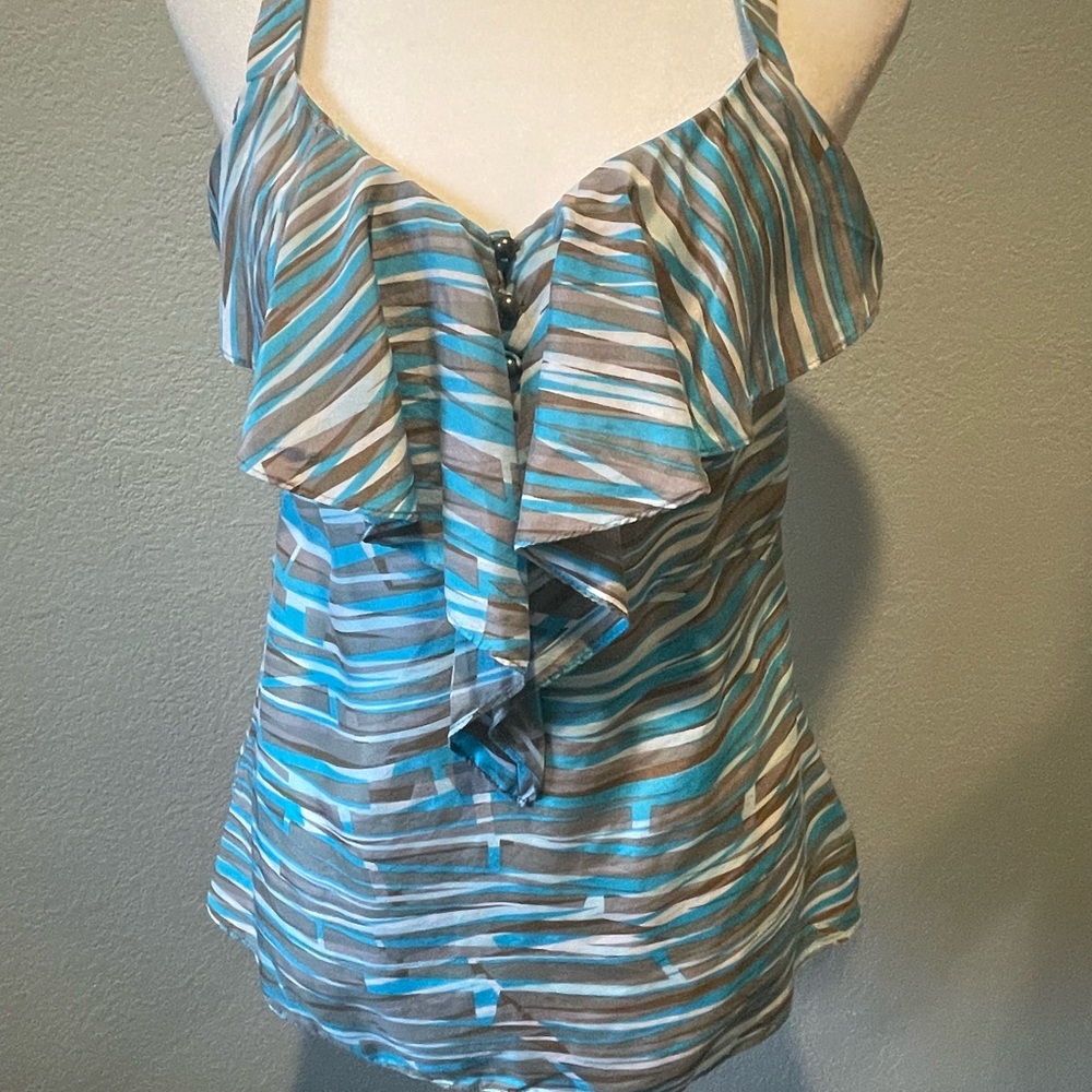 Banana Republic Multicolored Ruffled Top